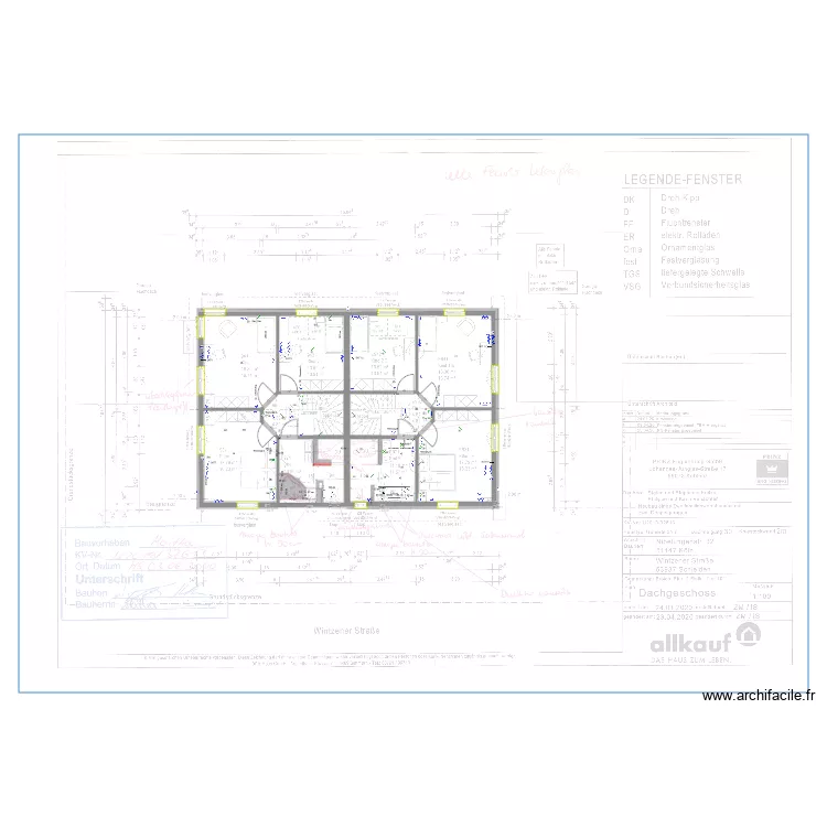 OG Haus Elekro. Grundriss mit 