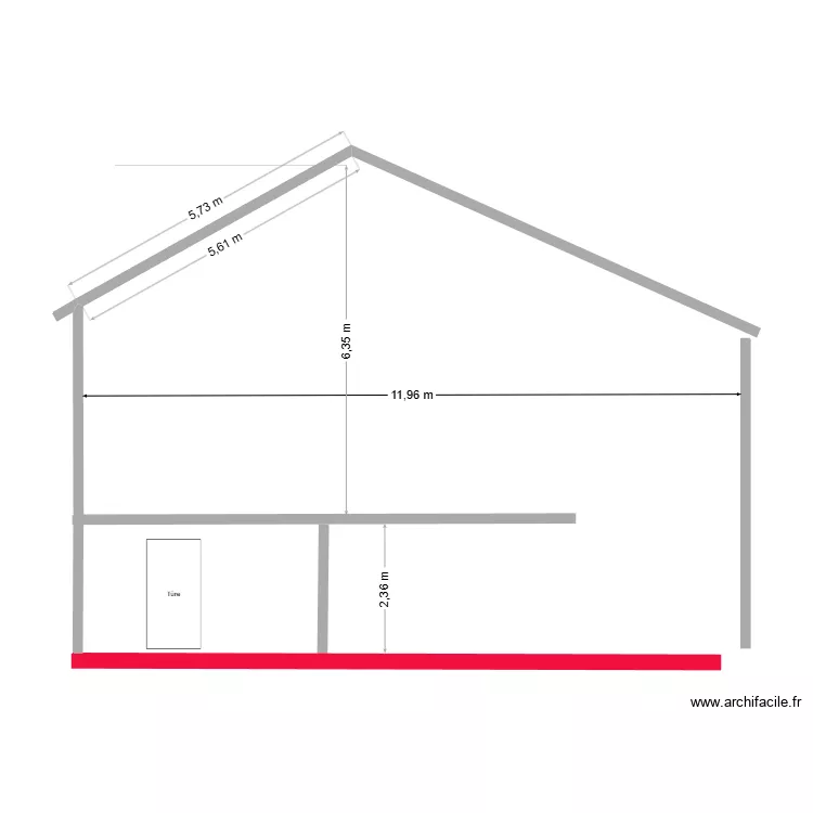 Seitenwand. Grundriss mit Seitenwand. Grundriss mit