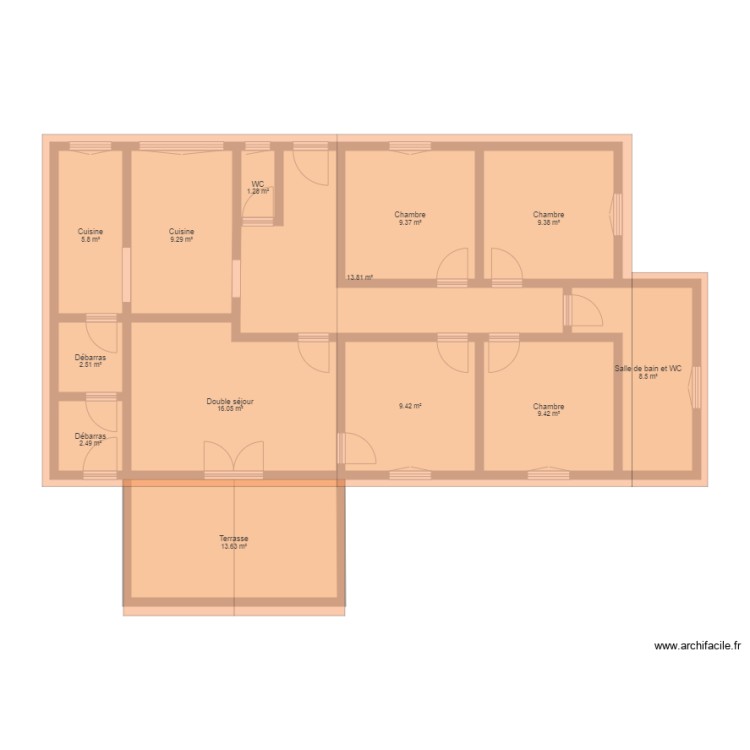 maison1. Grundriss mit 0 Raum und 0 m2