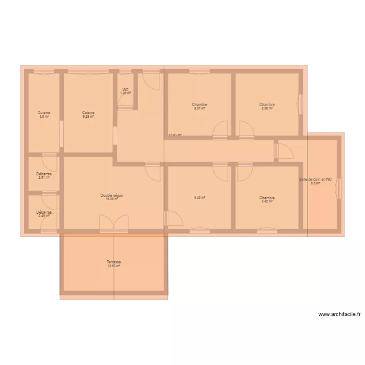 maison1. Grundriss mit 