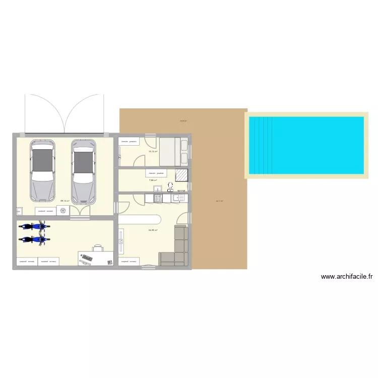 Garage4. Grundriss mit 4 Räume und 102 m² Garage4. Grundriss mit 4 Räume und 102 m²