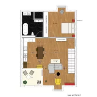 Wohnung Dana - Variante Musik in USM rot