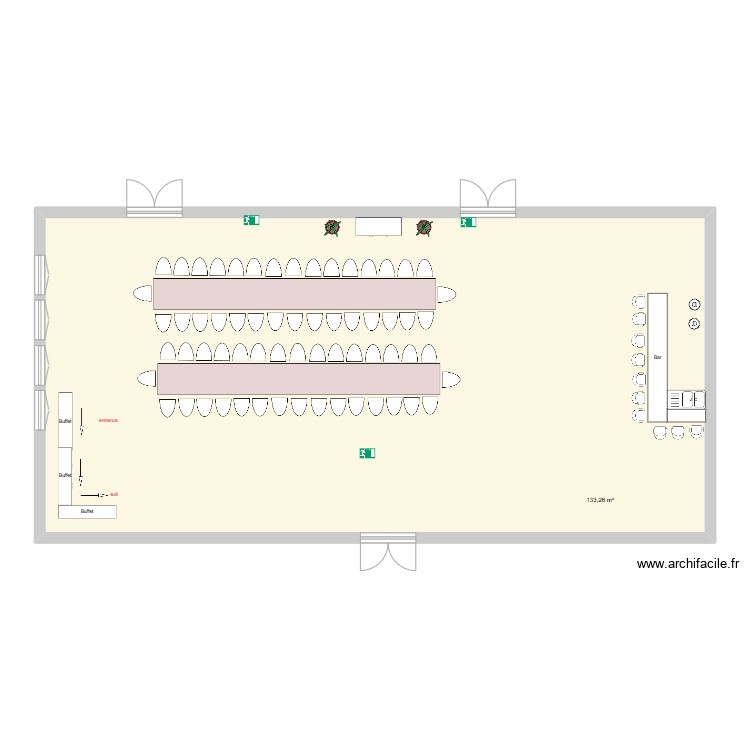 bufe. Grundriss mit 0 Raum und 0 m2