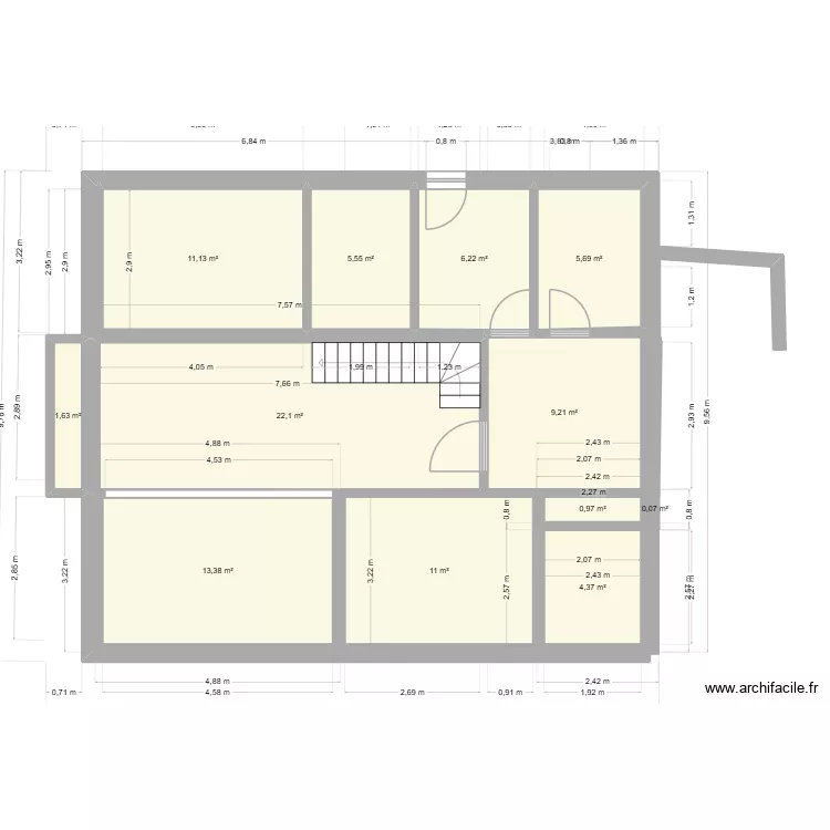 Bernd__aaa. Grundriss mit 12 Räume und 91 m² Bernd__aaa. Grundriss mit 12 Räume und 91 m²