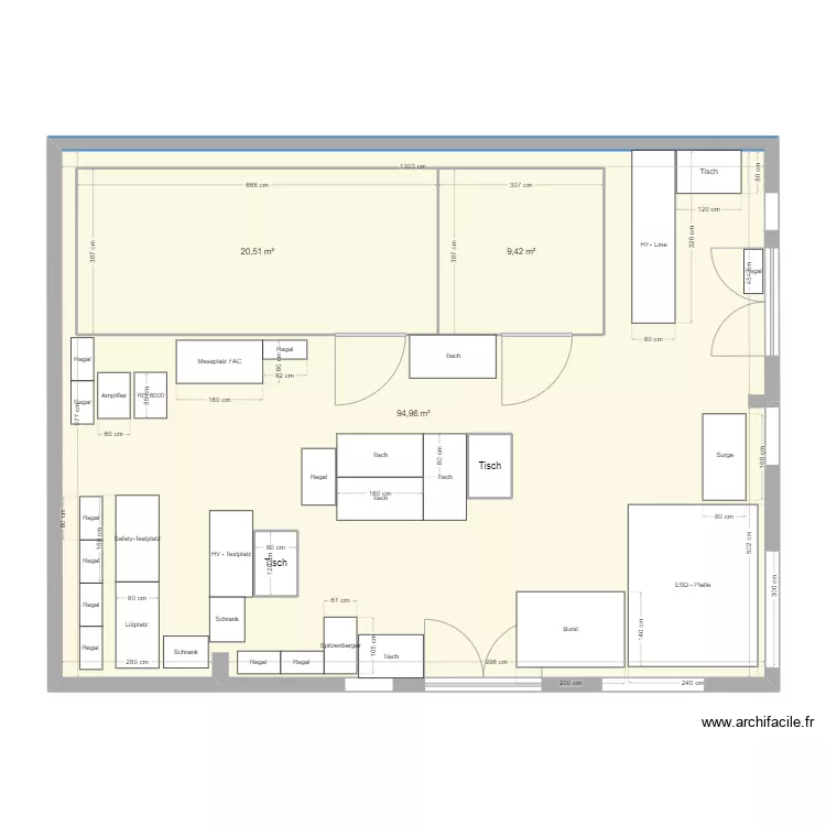 Laborplan-2. Grundriss mit 