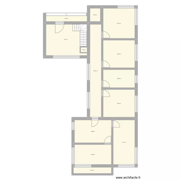 Barckhausstr 15. (OG 5.0). Grundriss mit 13  und 193 m²
