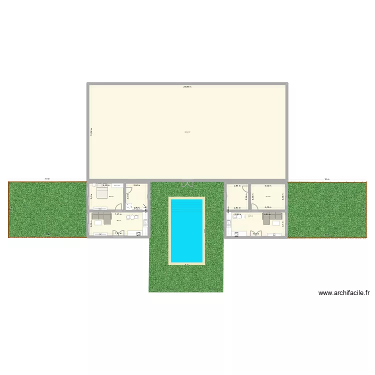 finca ariany 500m2. Grundriss mit 5 Räume und 395 m² finca ariany 500m2. Grundriss mit 5 Räume und 395 m²