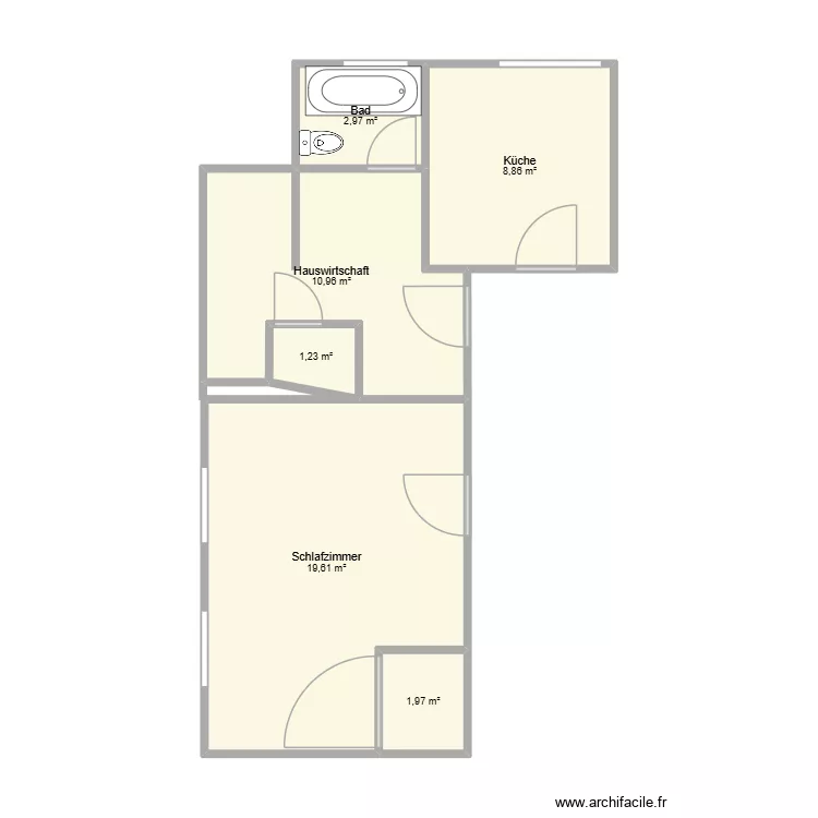 Grundriss. Grundriss mit 6 und 46 m² Grundriss. Grundriss mit 6 und 46 m²