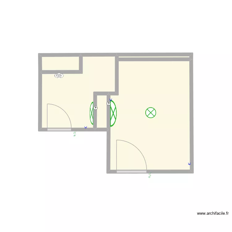 Bad_Elektro. Grundriss mit 5 und 8 m² Bad_Elektro. Grundriss mit 5 und 8 m²