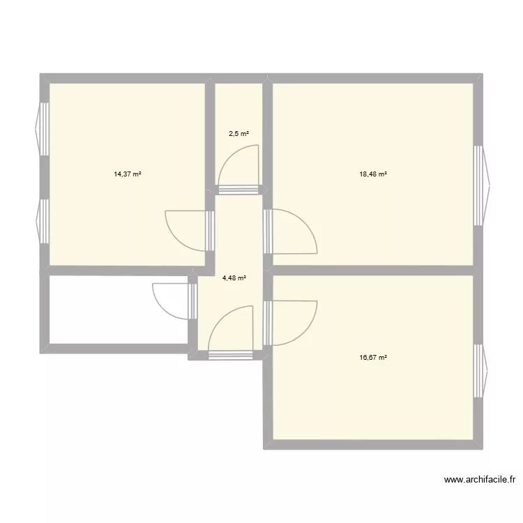 WK15. Grundriss mit 5 Räume und 57 m² WK15. Grundriss mit 5 Räume und 57 m²