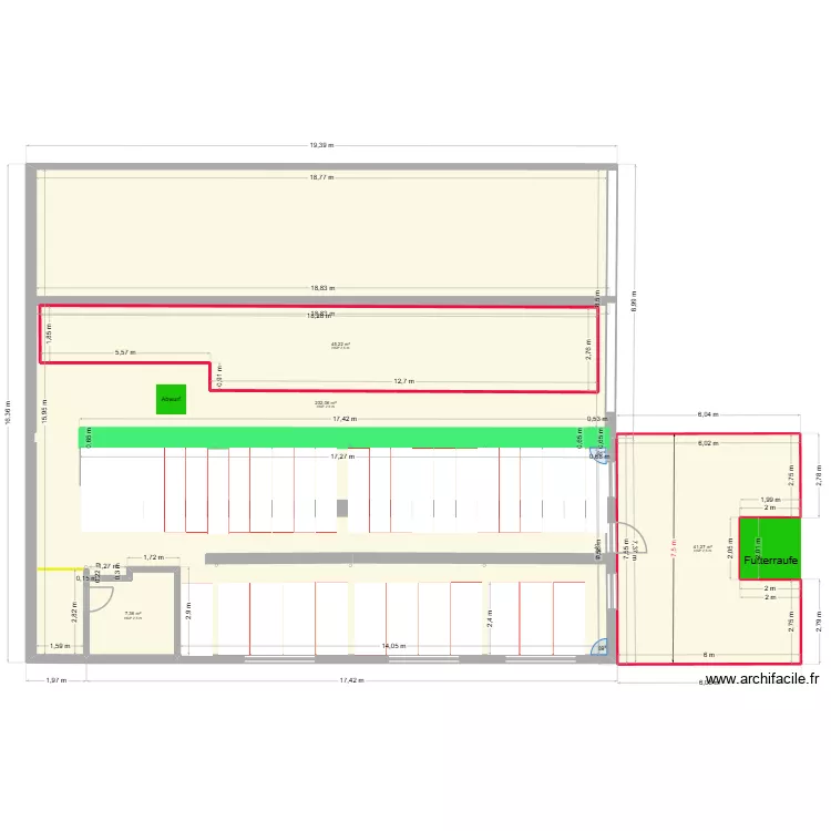 Eingabe 12x 400 und 12x über 400kg.. Grundriss mit 4 und 372 m² Eingabe 12x 400 und 12x über 400kg.. Grundriss mit 4 und 372 m²