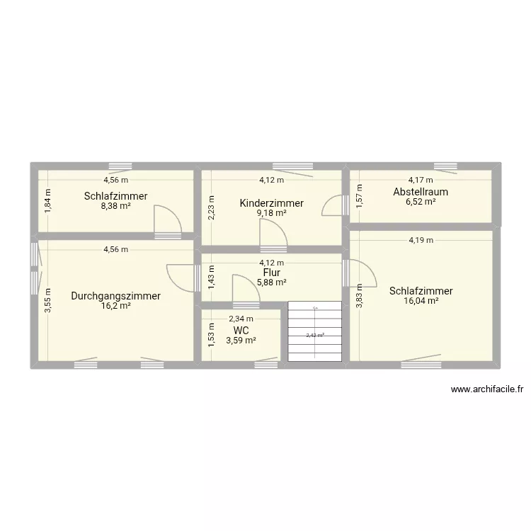 1stock. Grundriss mit 8 und 68 m² 1stock. Grundriss mit 8 und 68 m²