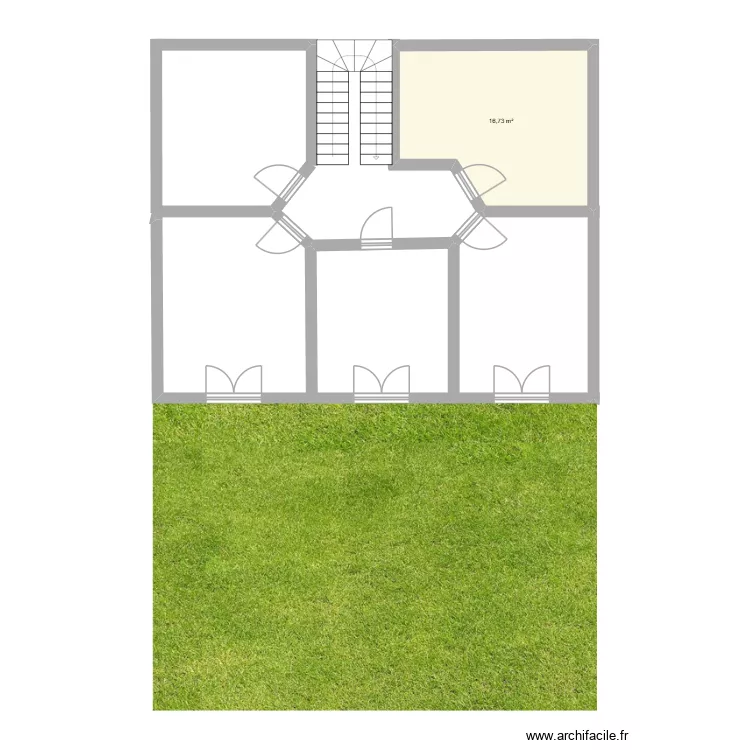 1_Keller. Grundriss mit 1 Raum und 17 m² 1_Keller. Grundriss mit 1 Raum und 17 m²