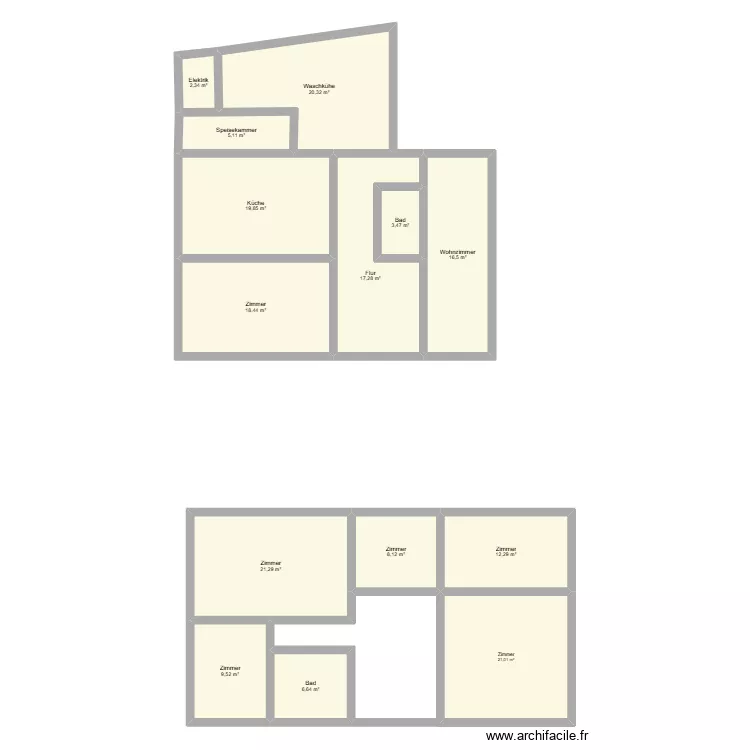Talstr. 33 EG und OG. Grundriss mit 14 Räume und 182 m² Talstr. 33 EG und OG. Grundriss mit 14 Räume und 182 m²