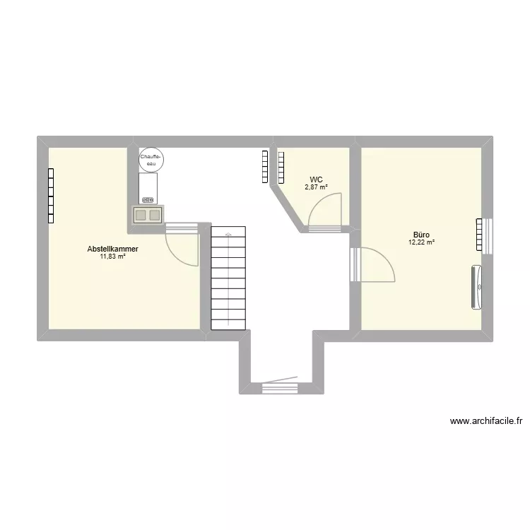 OG Haus. Grundriss mit 3 Räume und 27 m² OG Haus. Grundriss mit 3 Räume und 27 m²