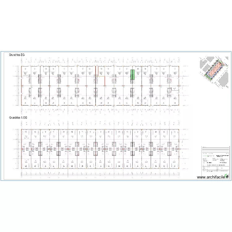 Planning- 3 spaces. Grundriss mit 
