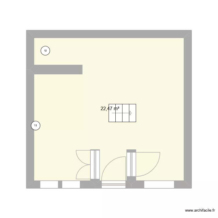 47 route gilsdorf. Grundriss mit 1  und 22 m²