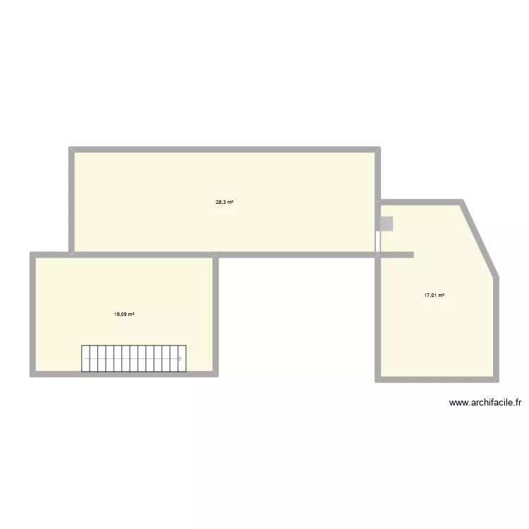 Haus 43 Oberboden. Grundriss mit 3 Zimmer und 64 m²