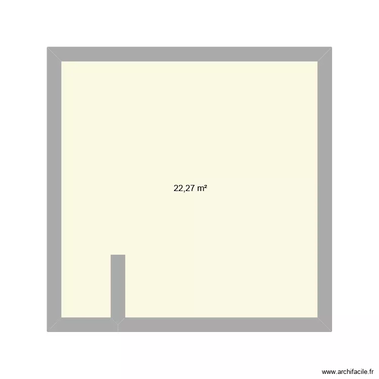 test1. Grundriss mit 1 Raum und 22 m²