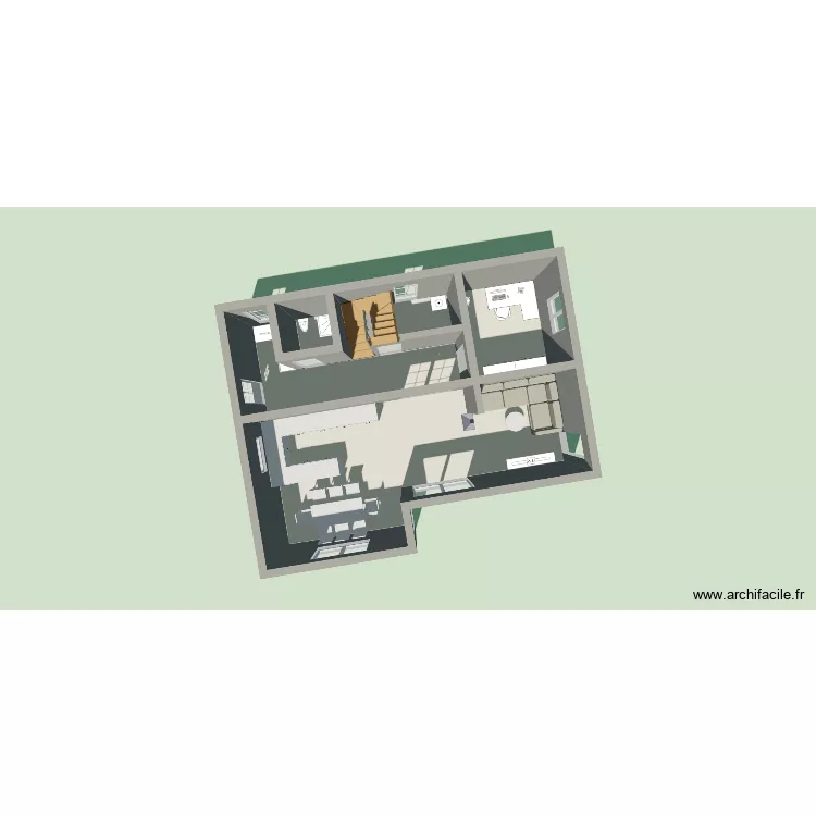 Malli. Grundriss mit 4  und 70 m²