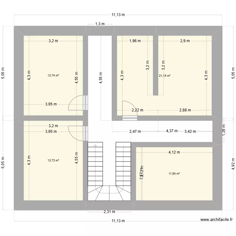 OG1. Grundriss mit 4 und 60 m² OG1. Grundriss mit 4 und 60 m²