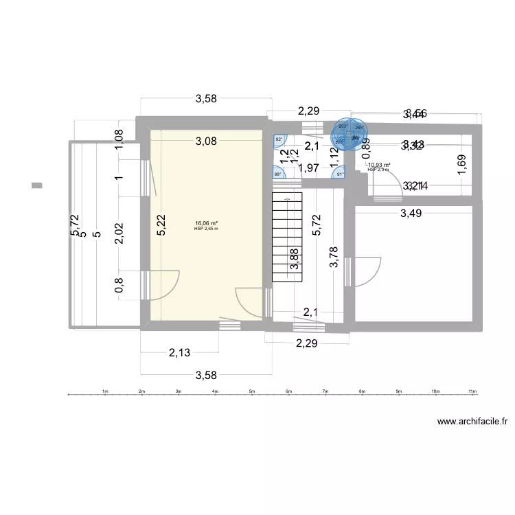 NIK.8 OG. Grundriss mit 2 Räume und 23 m² NIK.8 OG. Grundriss mit 2 Räume und 23 m²