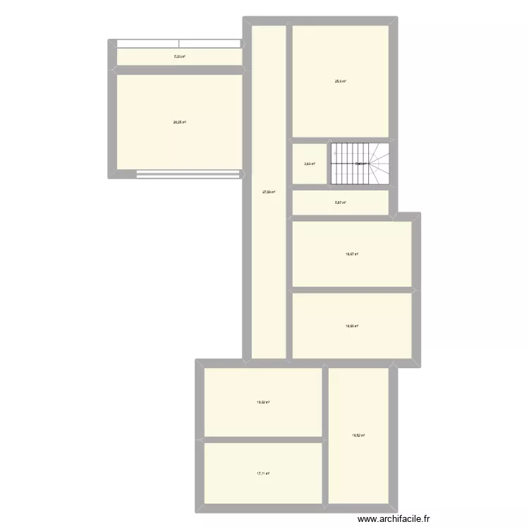 Barckhausstr 15. (OG 3.5). Grundriss mit 12  und 195 m²