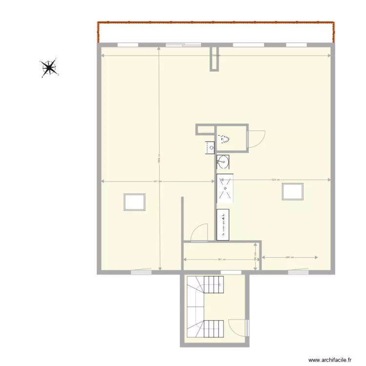 Plan 1er étage ferme. Plano de Plan 1er étage ferme. Plano de