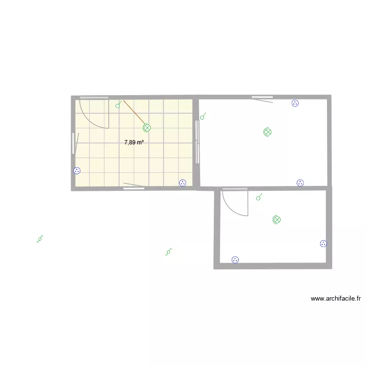 casa. Plano de 1 y 8 m² casa. Plano de 1 y 8 m²