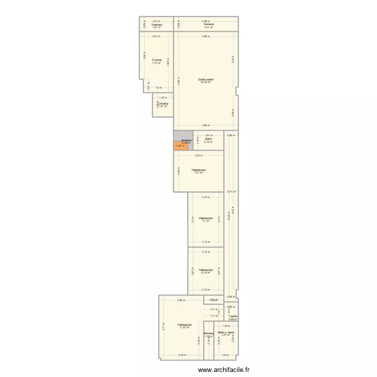 piso. Plano de 17 y 88 m² piso. Plano de 17 y 88 m²