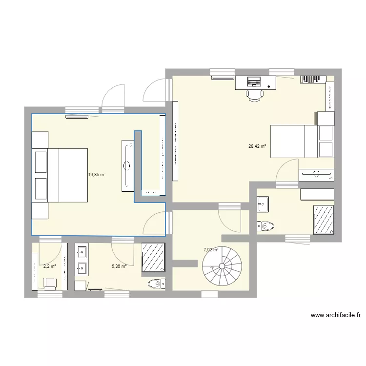 pol house second floor. Plano de 