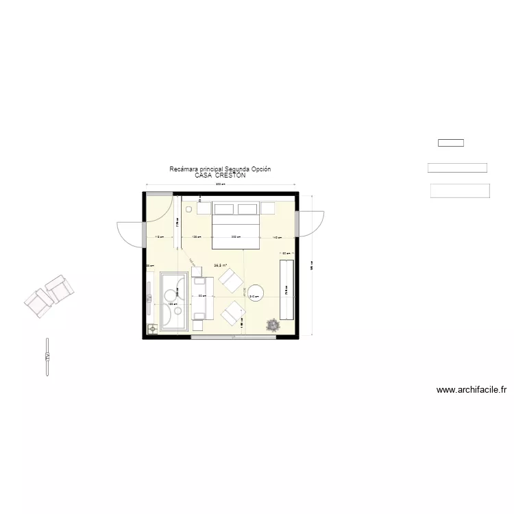 Casa Crest&oacute;n Rec&aacute;mara principal SEGUNDA OPCI&Oacute;N cotas. Plano de 
