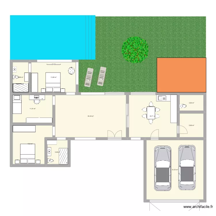 casa1. Plano de 