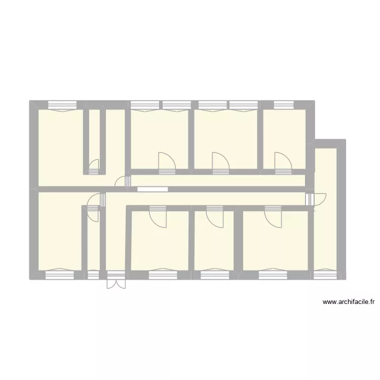 habitaciones. Plano de 10  y 34 m²