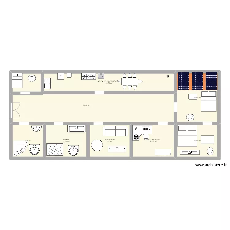 AREA DE PRODUCCION. Plano de 