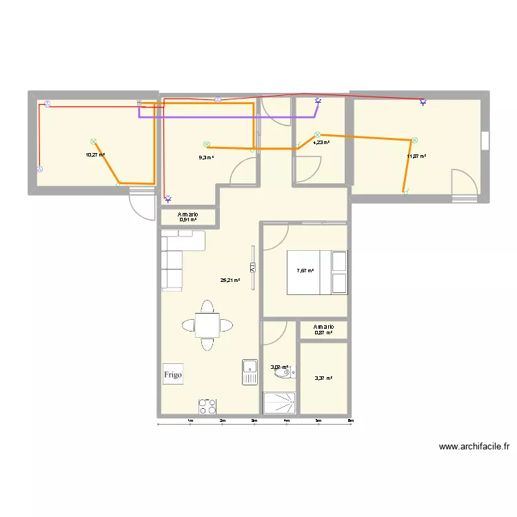 actividad 1. Plano de 10  y 77 m²