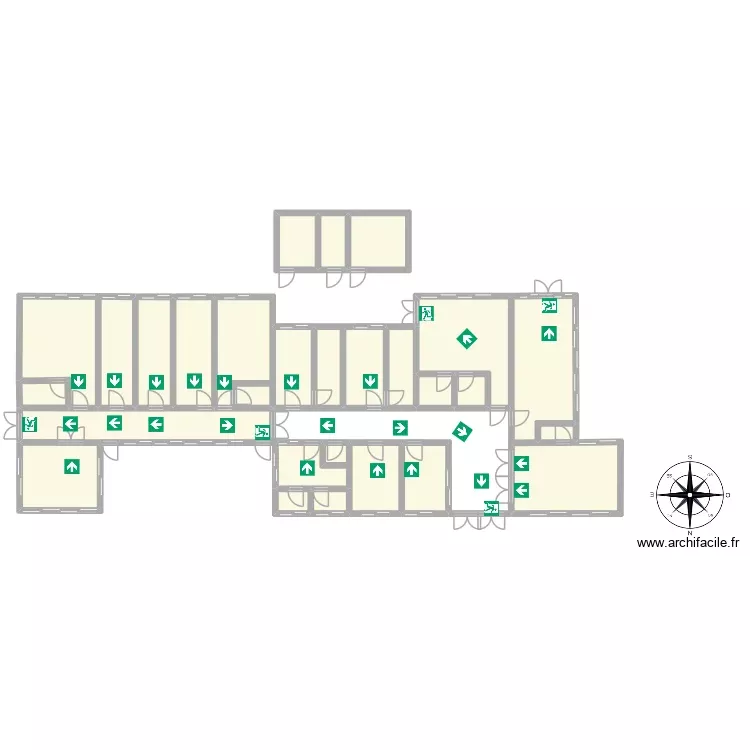 plano escolar. Plano de 24 Habitaciones y 238 m² plano escolar. Plano de 24 Habitaciones y 238 m²