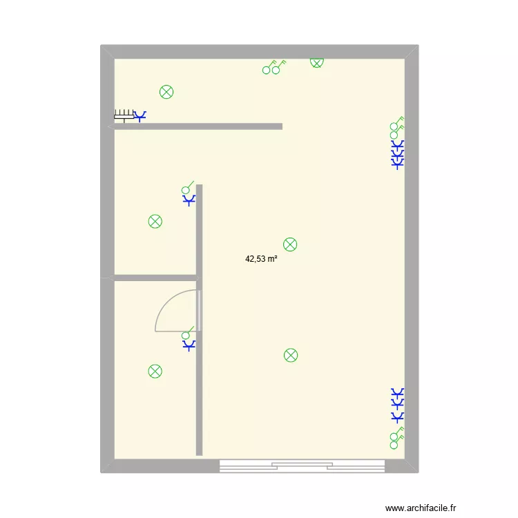 Llu&iacute;s lampista. Plano de 1  y 43 m²