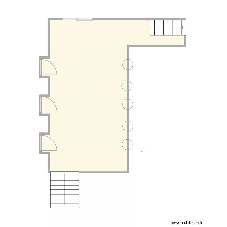 callado Pasillo. Plano de 1  y 37 m²
