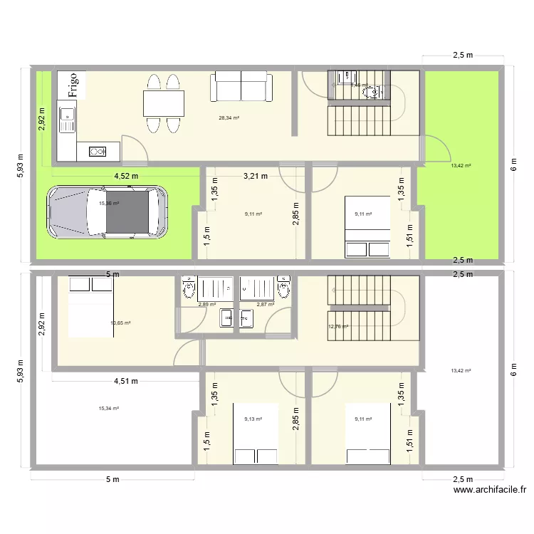 Now. Plano de 14 y 153 m² Now. Plano de 14 y 153 m²