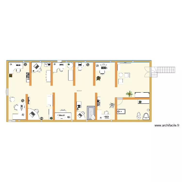 10 oficinas. Plano de 