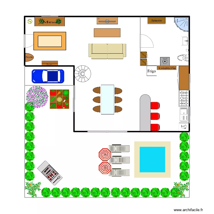 Casa dise&ntilde;o. Plano de 