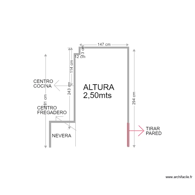COCINA CARLES LOPEZ. Plano de 
