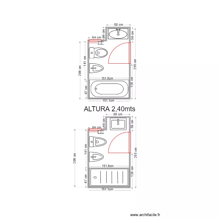 GLORIA PUERTA BA&Ntilde;O. Plano de 