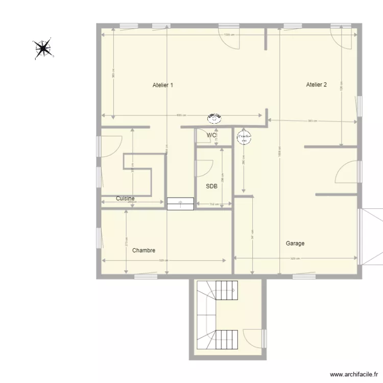 Plan RDC ferme SNC. Plano de 