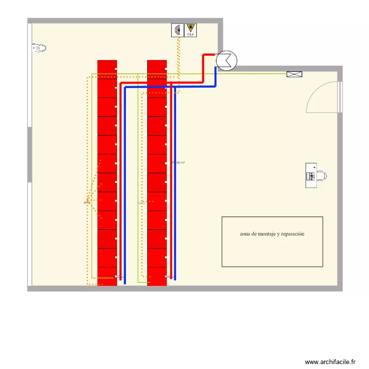 Planta olesa transversal. Plano de Planta olesa transversal. Plano de