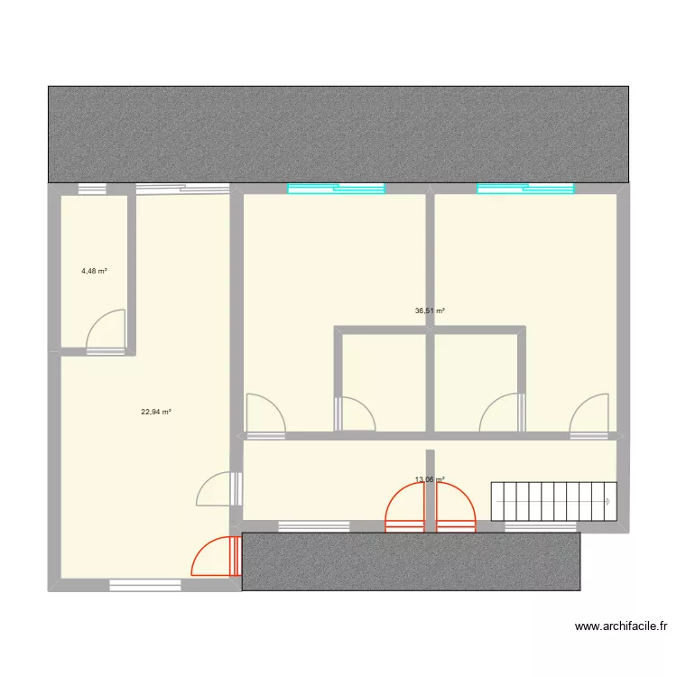 casa1. Plano de 4 y 77 m² casa1. Plano de 4 y 77 m²