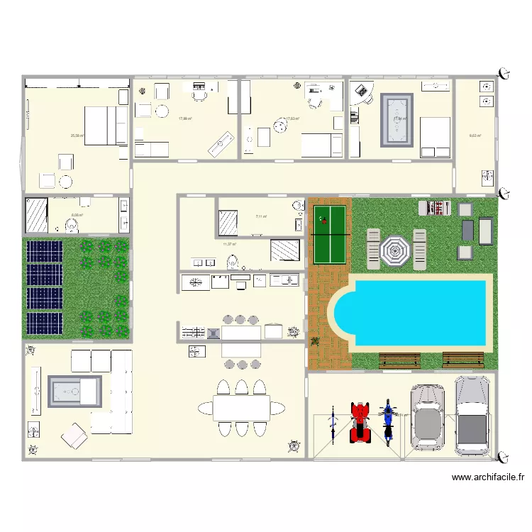 casa en el desierto . Plano de 