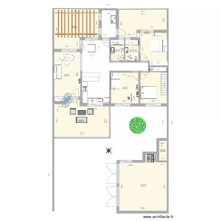 galpon campo. Plano de 