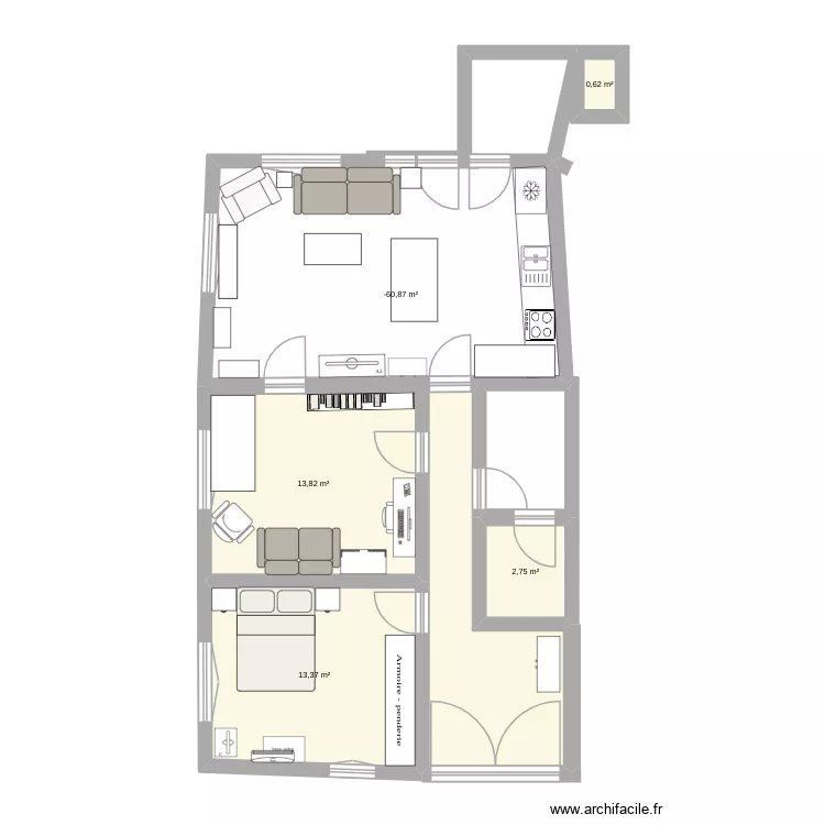 ROCAFORT29. Plano de 5 y 60 m² ROCAFORT29. Plano de 5 y 60 m²